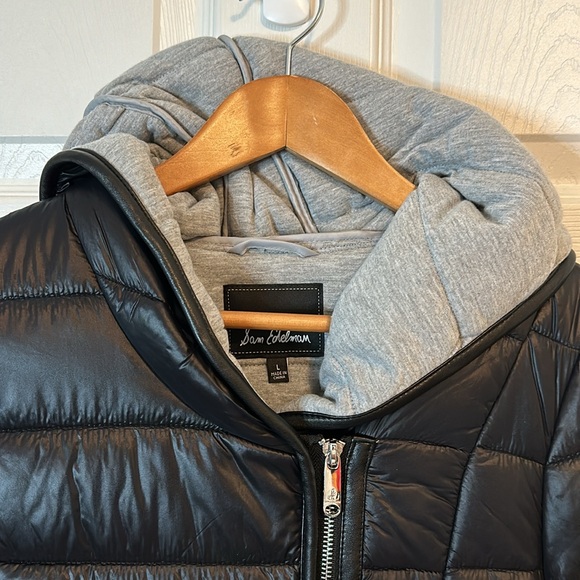 Sam Edelman women’s Large black zipper puffer jacket - Picture 2 of 3
